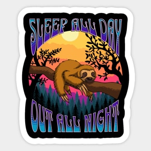 Sleep All Day Sticker